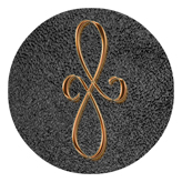 DAROUND 601 CP SH BK Copper Scroll Shimmer Black Background